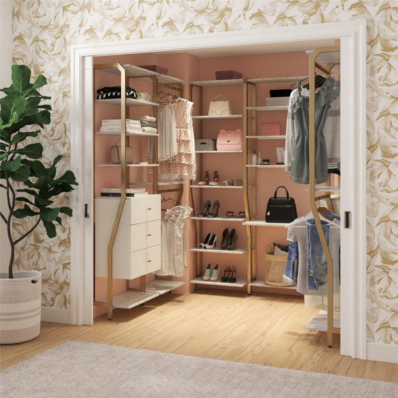 CosmoLiving by Cosmopolitan Gwenyth 4 Piece Walk In Closet System